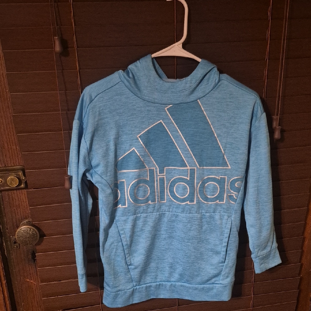 Adidas Light Blue Pullover Hoodie